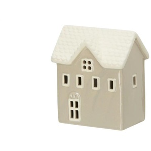 HOME STORY Deko Winterhaus - braun - Porzellan - 7 cm - 11,5 cm | Möbel Kraft