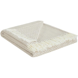 como Jacquard Plaid Zick Zack | beige | 130 cm |