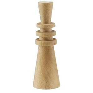 HOME STORY Kerzenhalter - holzfarben - Holz, Metall - 22 cm - [7.0] | Möbel Kraft