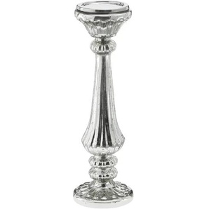 HOME STORY Kerzenständer - silber - Glas, Eisen - 42 cm - [13.0] | Möbel Kraft