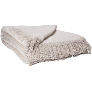 como Kuscheldecke mit Fransen Sophia | beige | 150 cm |