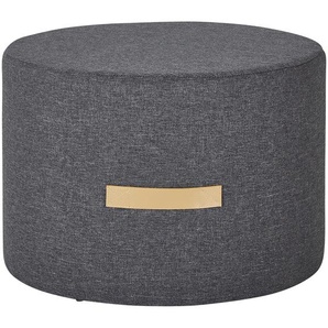 HOME STORY Pouf | grau | Polyester, 100% Polyesterfüllung | 47 cm | 31 cm |