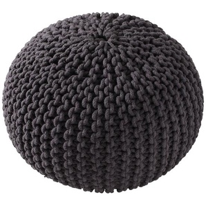 como Strickpouf - grau - Materialmix - 38 cm - [50.0] | Möbel Kraft