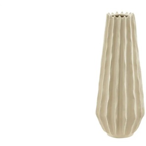 HOME STORY Vase - creme - Steinzeug - 33 cm - [12.5] | Möbel Kraft