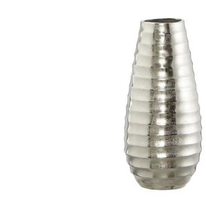 HOME STORY Vase - silber - Aluminium - 37 cm - [17.0] | Möbel Kraft