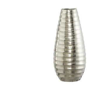 HOME STORY Vase - silber - Aluminium - 46 cm - [21.0] | Möbel Kraft