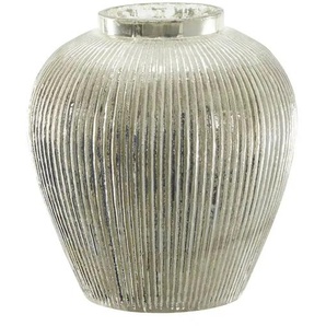 HOME STORY Vase - silber - Glas - 23,5 cm - [21.0] | Möbel Kraft