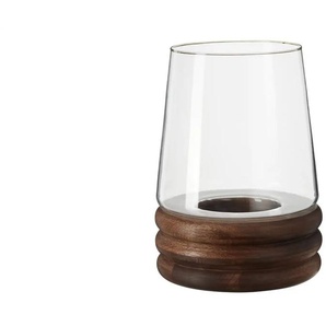 HOME STORY Windlicht - holzfarben - Holz, Glas - 27,5 cm - [18.5] | Möbel Kraft