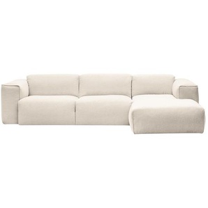 home24 Ecksofa, Beige, Textil, 3-4-Sitzer, Ottomane rechts, L-Form, 290x171 cm, Reach, Oeko-Tex® Standard 100, FSC Mix, Lederauswahl, Stoffauswahl, seitenverkehrt erhältlich, Rücken echt, Wohnzimmer, Sofas & Couches, Wohnlandschaften