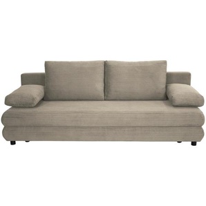 home24 Schlafsofa Taras, Taupe, Textil, 2-Sitzer, Füllung: Schaumstoff, 197x77x81 cm, Stoffauswahl, Wohnzimmer, Sofas & Couches, Schlafsofas, Schlafsofas mit Bettkasten