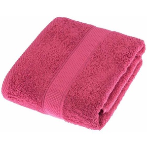 HOMESCAPES Frottee Duschtuch 100% Baumwolle pink