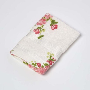 Frottee Gästehandtuch creme Vintage Blumen pirsich - Homescapes