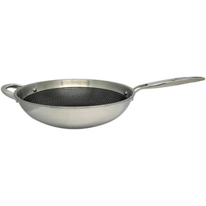 Homeware Profession. Wokpfanne, Edelstahl, Metall, konisch, 8 cm, Lfgb, backofengeeignet, antihaftbeschichtet, Kochen, Pfannen, Woks