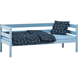 Hoppekids Einzelbett ECO Comfort Kinderbett, Kiefer Massivholz, Jugendbett inkl. Rollrost, 70x160 cm, wahlweise in verschieden Farben/ Matratze/ Absturzsicherung