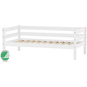 Hoppekids Einzelbett ECO Comfort Kinderbett, Kiefer Massivholz, Jugendbett inkl. Rollrost, 70x160 cm, wahlweise in verschieden Farben/ Matratze/ Absturzsicherung