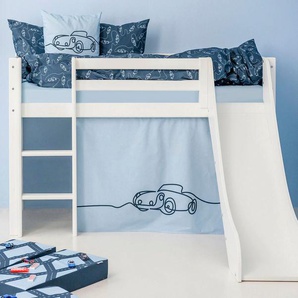 Hoppekids Hochbett «Cars» Rutsche & Vorhang Blau und viel Auswahl