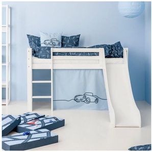 Hoppekids Hochbett «Cars» Rutsche & Vorhang Blau und viel Auswahl