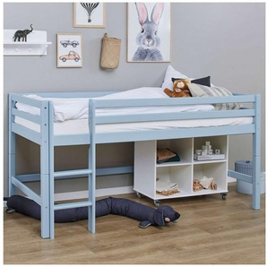 Hoppekids Spielbett ECO Dream MY COLOR, Kinderbett, Hochbett, 90x200 Massivholz, mit drei Seiten und Rausfallschutz, umbaubar in Einzelbett