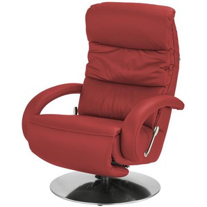 Hukla Leder-Relaxsessel  Florian ¦ rot ¦ Maße (cm): B: 73 H: 102 T: 91