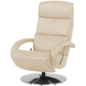 Hukla Ledersessel  Florian ¦ beige ¦ Maße (cm): B: 73 H: 109 T: 91