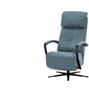 Hukla Relaxsessel Leder Pierre ¦ blau ¦ Maße (cm): B: 75 H: 117 T: 87