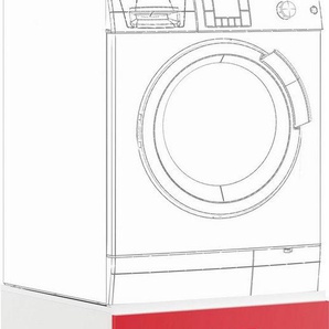 IMPULS KÜCHEN Waschmaschinenumbauschrank Turin, Breite/Höhe: 60/43,5 cm, mit Soft-Close mit Schubkasten, mit Auszug, mit Auflagen für Wäschekorb