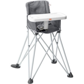 ingenuity Hochstuhl Pop ‘N Dine Portable High Chair - Grau, ideal für Unterwegs