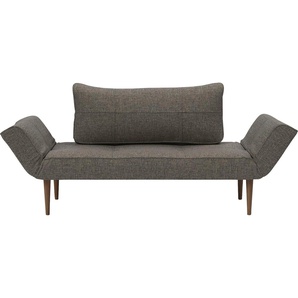 INNOVATION LIVING ™ Schlafsofa Zeal Designsofa mit verstellbaren Armlehnen, im Scandinavian Design, Styletto Beine, inklusive Rückenkissen