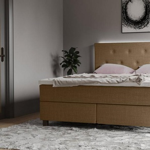 INOSIGN Boxspringbett Alenika, mit LED - Beleuchtung, mit Taschen-Federkernmatratze