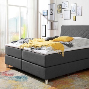 INOSIGN Boxspringbett Parla, incl. Topper, 4 Farben in 4 Breiten, 2 Härtegraden, 3 Matratzenarten