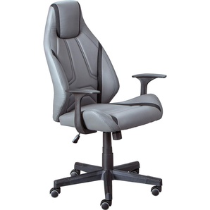 Bürostuhl INOSIGN Stühle Gr. B/H/T: 66 cm x 108 cm x 68 cm, grau (grau, schwarz) Bürodrehstuhl Drehstühle