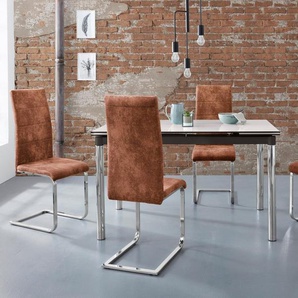 INOSIGN Essgruppe Nelson/Cosy, (Set, 5-tlg), mit 4 Stühlen, Tisch ausziehbar, Breite 140-200 cm