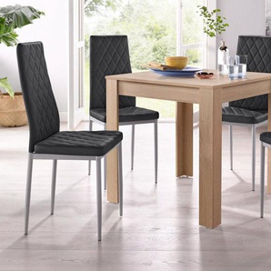 INOSIGN Essgruppe, (Set, 5-tlg), mit Tisch in Eichefarben Sägerau, Breite 80 cm