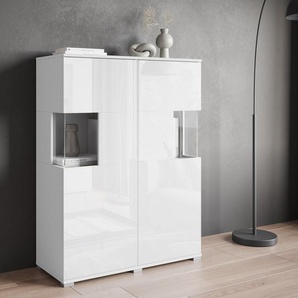 INOSIGN Highboard Kenia, Modernes Highboard mit Glastüren, Breite 100 cm