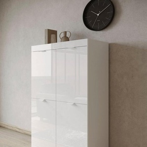 INOSIGN Highboard Slim, Breite 91 cm, weiß Hochglanz Lack