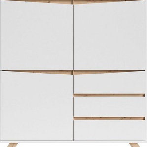 INOSIGN Highboard Valentin, 3 Schubkästen und 3 Türen, Breite 120cm in modernem Scandi - Design