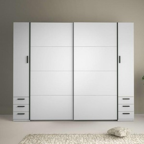 INOSIGN Kleiderschrank Antioch mit 8 Einlegeböden und 2 Kleiderstangen, 6 Schubladen Garderobe mit 2 Schiebetüren und 2 Drehtüren, B/H/T 270/207/61 cm