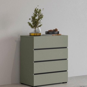 INOSIGN Kommode Cross,Breite 60 cm, moderne grifflose Sideboard,4 Schubkästen, Schubladenschrank mit viel Stauraum, Flur Highboard