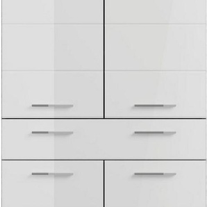 INOSIGN Midischrank Siena Badmöbel Badschrank, 4 Türen, 1 Schubkasten, Breite 74 cm