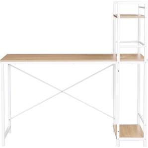 INOSIGN Regal-Schreibtisch Lonas, Computertisch, Nähtisch mit Metallgestell, Regal links/rechts montierbar, Breite 120 cm, Arbeitshöhe 72,5 cm