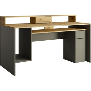 INOSIGN Schreibtisch Peoria, Gamingtisch mit Schublade und einem Regal, Breiten 160 x 70 cm