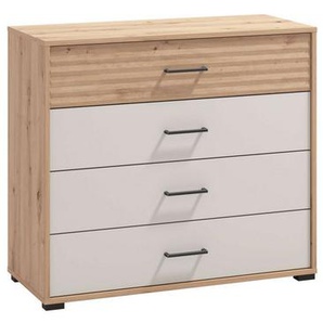 INOSIGN Schubkastenkommode Modena Schubladenkommode Sideboard mit 4 Schubladen, 93x40x82 cm, FSC-zertifizierter Holzwerkstoff, Trendfarbe cashmere