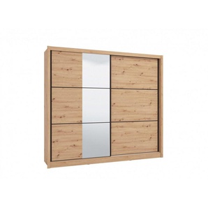 INOSIGN Schwebetürenschrank Navara Kleiderschrank mit Spiegel Wäscheschrank Garderobe Kleiderschrank mit Spiegel, FSC-zertifiziert, 242,5x215,5x61cm