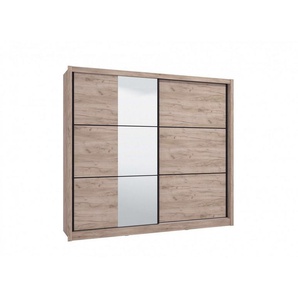 INOSIGN Schwebetürenschrank Navara Kleiderschrank mit Spiegel Wäscheschrank Garderobe Kleiderschrank mit Spiegel, FSC-zertifiziert, 242,5x215,5x61cm