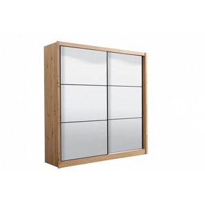 INOSIGN Schwebetürenschrank Navara Kleiderschrank mit Spiegel Wäscheschrank mit kompletter Spiegelfront, FSC-zertifiziert, 213,5x215,5x61cm