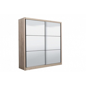 INOSIGN Schwebetürenschrank Navara Kleiderschrank mit Spiegel Wäscheschrank mit kompletter Spiegelfront, FSC-zertifiziert, 213,5x215,5x61cm