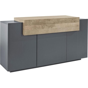 INOSIGN Sideboard Coro, Kommode, Schrank, Kredenz, grifflos mit Einlegeböden, mit 1 klappe, 3 Türen, Doppeltiefe B/T/H 160x45x85,6cm