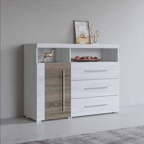 INOSIGN Sideboard Roger,Breite 120cm, moderne Anrichte mit 3 Schubladen, Kommode mit viel Stauraum, Masse 120x92x38,5 (B/H/T)