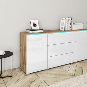 INOSIGN Sideboard VERA, moderne grifflose Kommode Breite 150 cm, Einlegeböden verstellbar