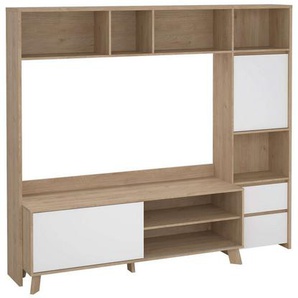 INOSIGN TV-Schrank Next, TV-Wand, TV-Möbel, Wohnwand, Sideboard mit Schiebetür und 2 Schubladen, Breite 209 cm, Höhe 182 cm